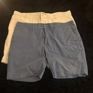 MICHAEL Michael Kors Blue and Cream Flat Front Shorts